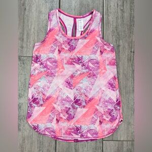 Ivivva by Lululemon racerback tank, purple, pink, keyhole back, girls size 10